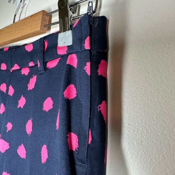 Peg Trousers in Navy and Pink Scatter Print Size 2 - Picture 3 of 8